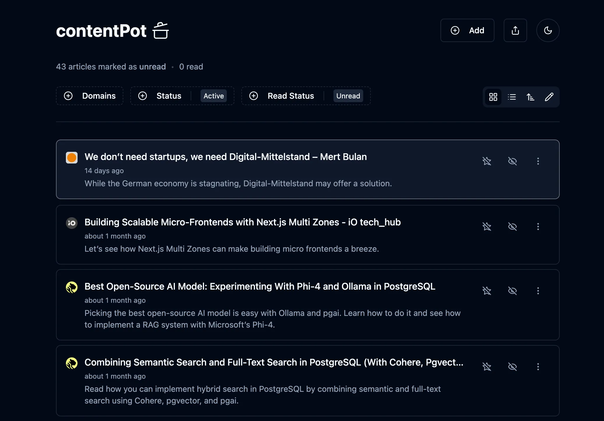 ContentPot Screenshot